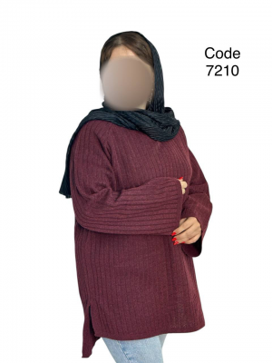 شوميز بافت قواره دار 7210 زرشكي